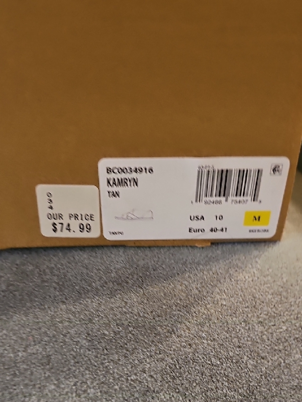 b.o.c. Women's Cognac Crisscross Open-Toe Sandals - Picture 4 of 4